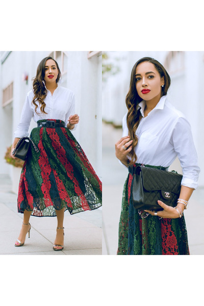 Silver-steve-madden-shoes-white-justfab-shirt-black-chanel-bag