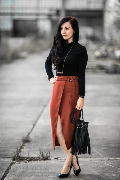 Burnt-orange-wrapped-skirt-miss-selfridge-skirt